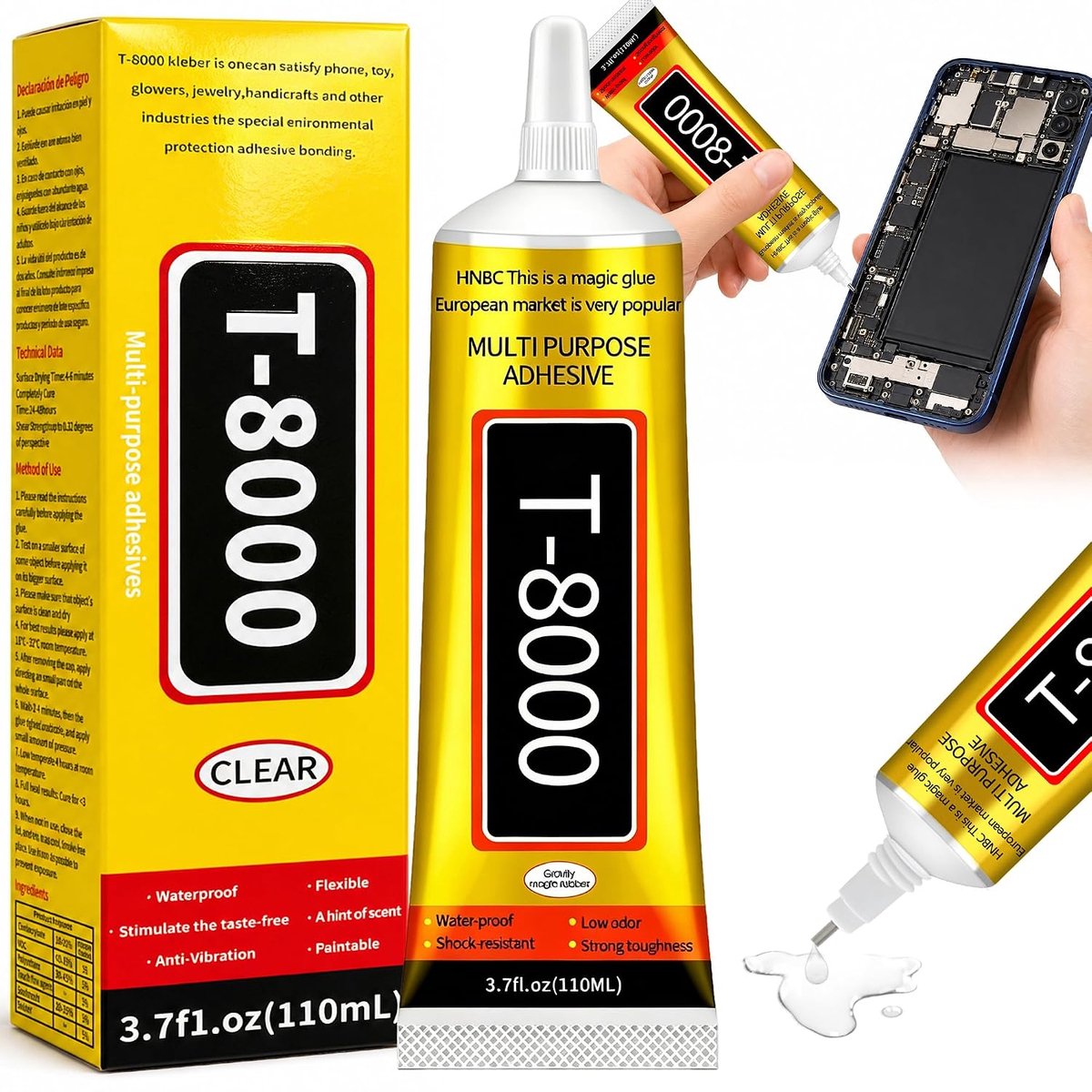 SnelShoppen - 110ml Smartphone Display Glue - Professionele Mobiele Telefoon Lijm, Transparante Hechting voor Schermreparatie, Geschikt voor Plastic,