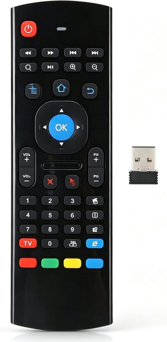 SnelShoppen - Remote Control MX3 2.4G Draadloze Airfly Mouse met Bewegingsdetectie en Infrarood voor TV, PC en Projector - Comfortabele Handheld Bestu