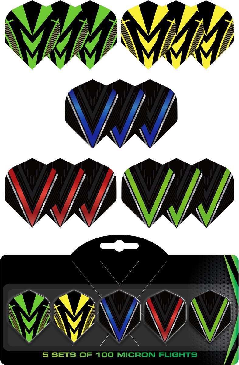 BULLET-flights-5 Pack 100 micron