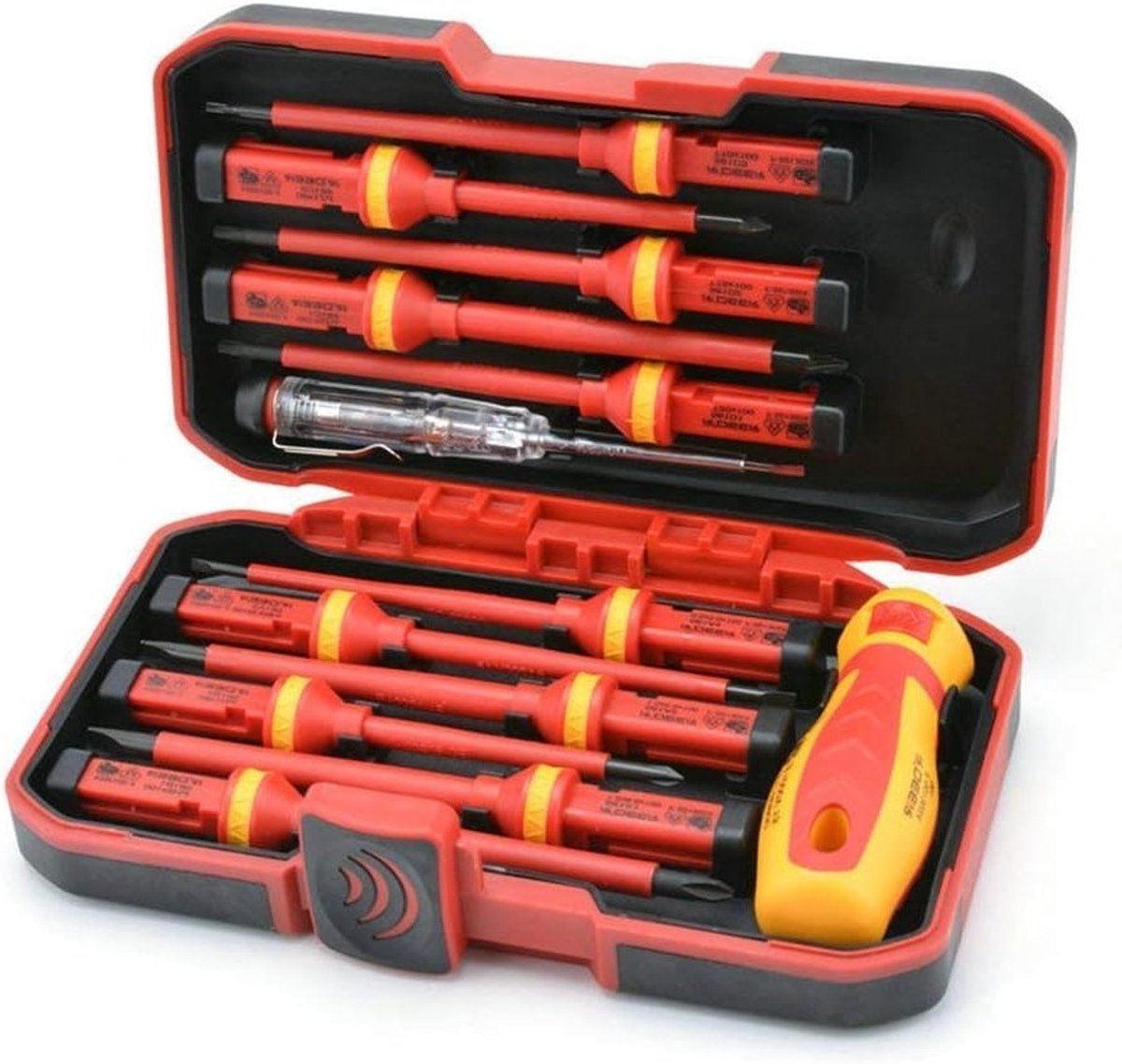 Complete Schroevendraaierset met Magnetische Sleuf- en Torxkoppen - 13 Stuks, Duurzaam en Veilig tot 1000V