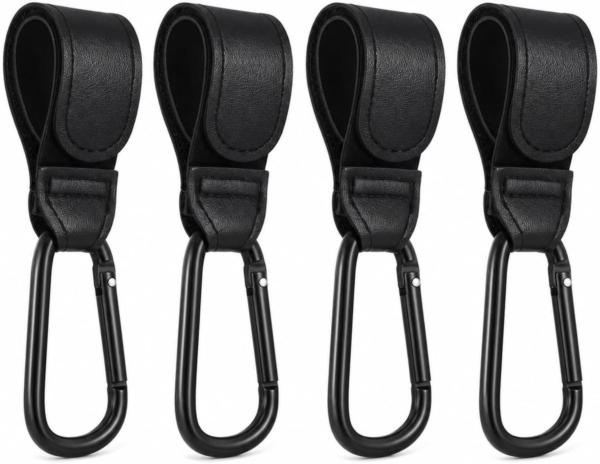 Haken voor kinderwagen - 4 stuks, 207 mm, ideaal voor tassen, boodschappen en luiers tijdens het wandelen