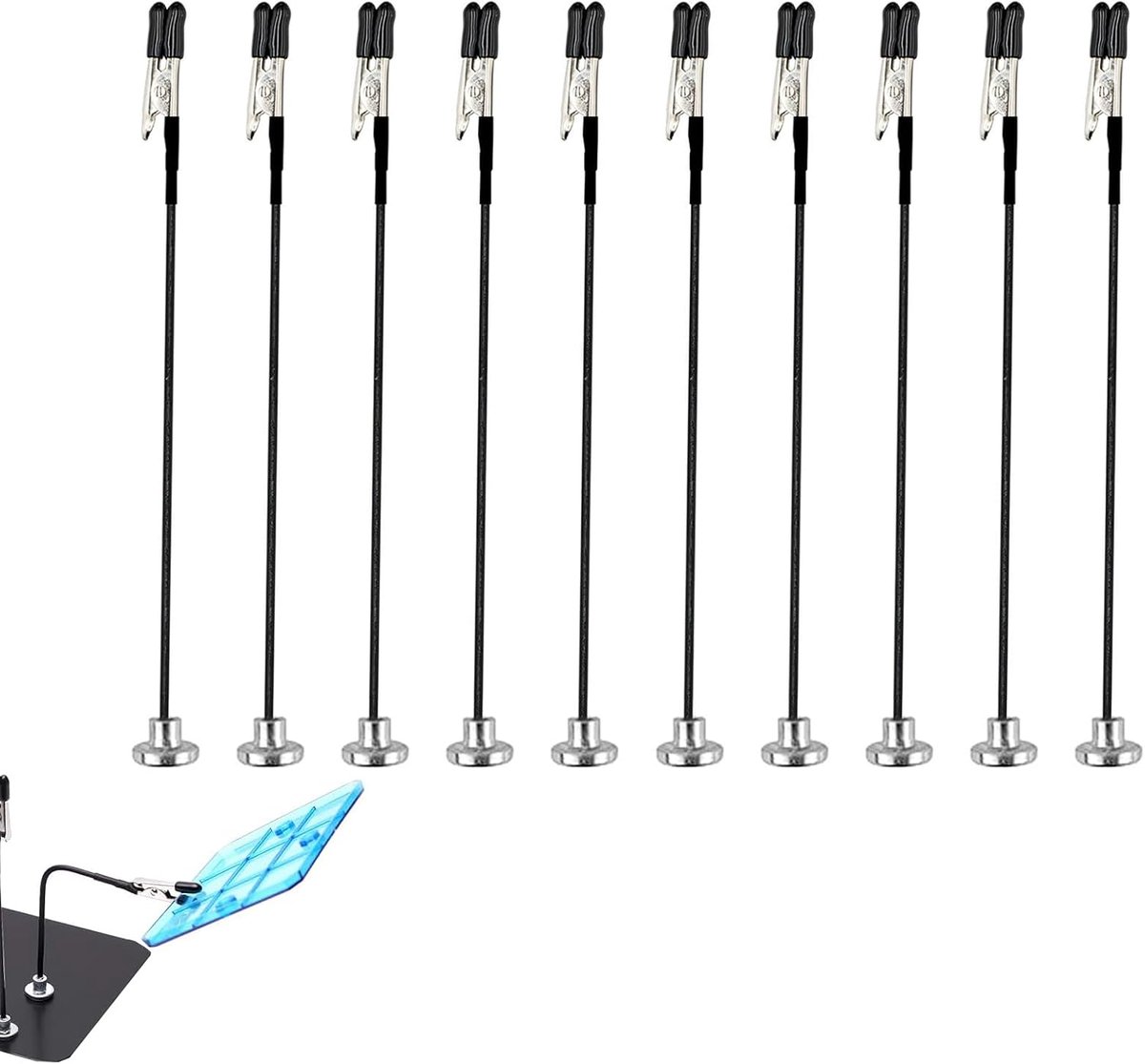 SnelShoppen - Derde Hand Solderen met Magnetische Hulphand, 10 Stuks, Stevige Krokodillenclips, Perfect voor PCB Solderen, Duurzaam en Betrouwbaar