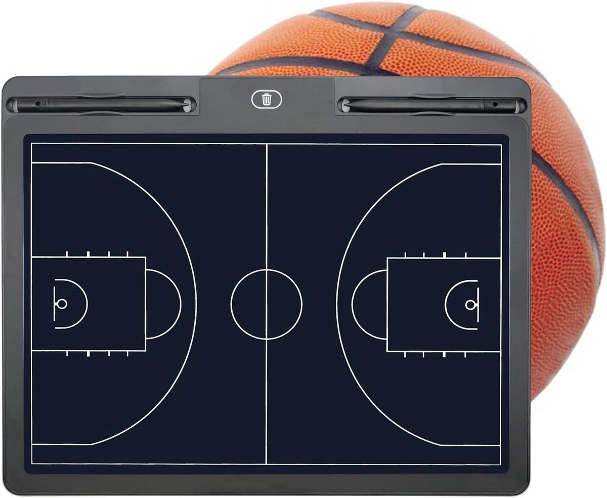 SnelShoppen - Portable Basketball Coaching Board, Tactisch Clipboard voor Basketbal Coaches, Opvouwbaar met Speler Marks, Eraser en Pen, Ideaal voor T