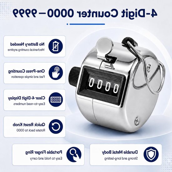 2 Stuks 4 Cijfers Handmatige Tellers voor Sport, Golf en Training - Aluminium Tellingstoestel — afbeelding 2