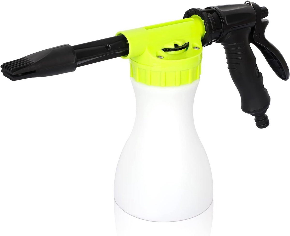 SnelShoppen - Snow Foam Gun Sprayer 900ml - Verstelbare Auto Reinigings Foam Lance - Universele Tuinslang Aansluiting - Ideaal voor Auto Wassen en Tui