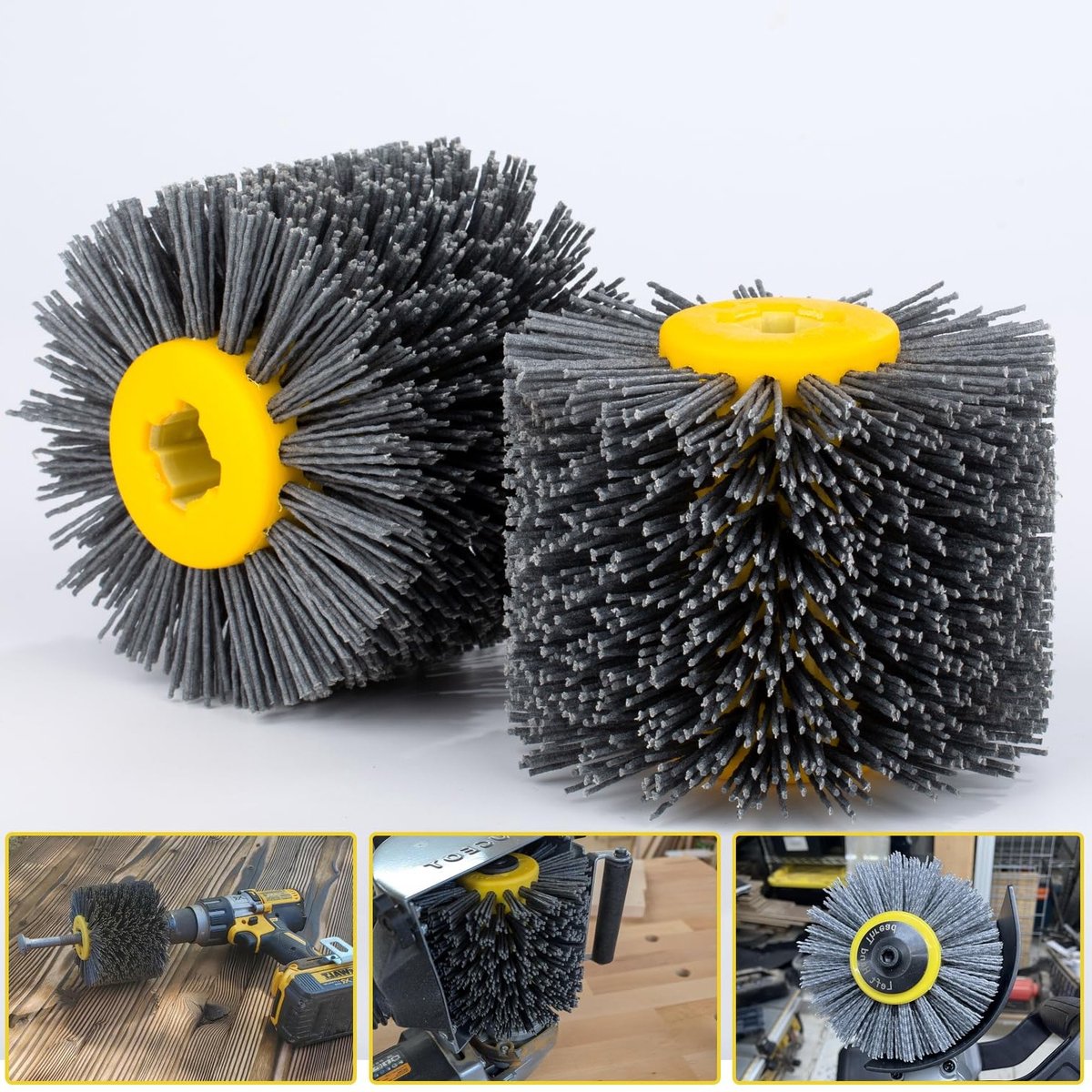 Nylon draadborstels voor schuren en polijsten, 120 grit, 120 x 100 mm, ideaal voor houten meubels en vloeren