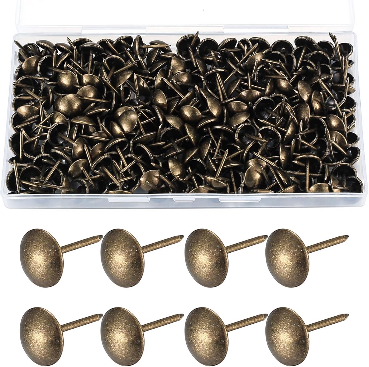 SnelShoppen - 320Pcs Decoratieve Vilt Nagels Pads voor Meubels, Vintage Bronzen Bekleding Nagels voor Stoelen, Bedden en Decoratie - 11x17mm