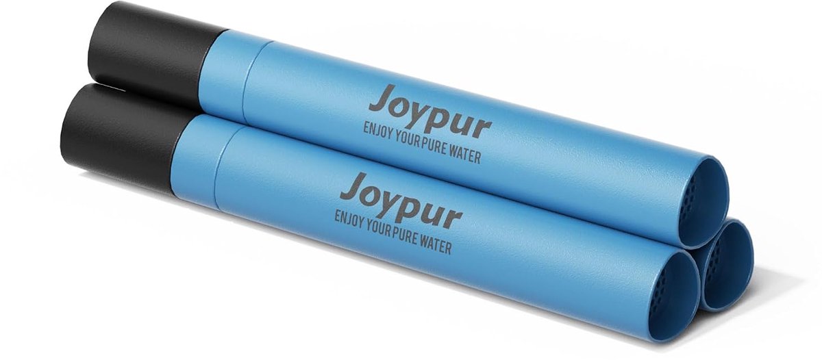 SnelShoppen - Waterfilter voor Buitenleven, Persoonlijke Waterfilter met 1000L Filtercapaciteit, Nooddrinkwaterfilter, Ultrafiltratie, 3 Stuks Blauw
