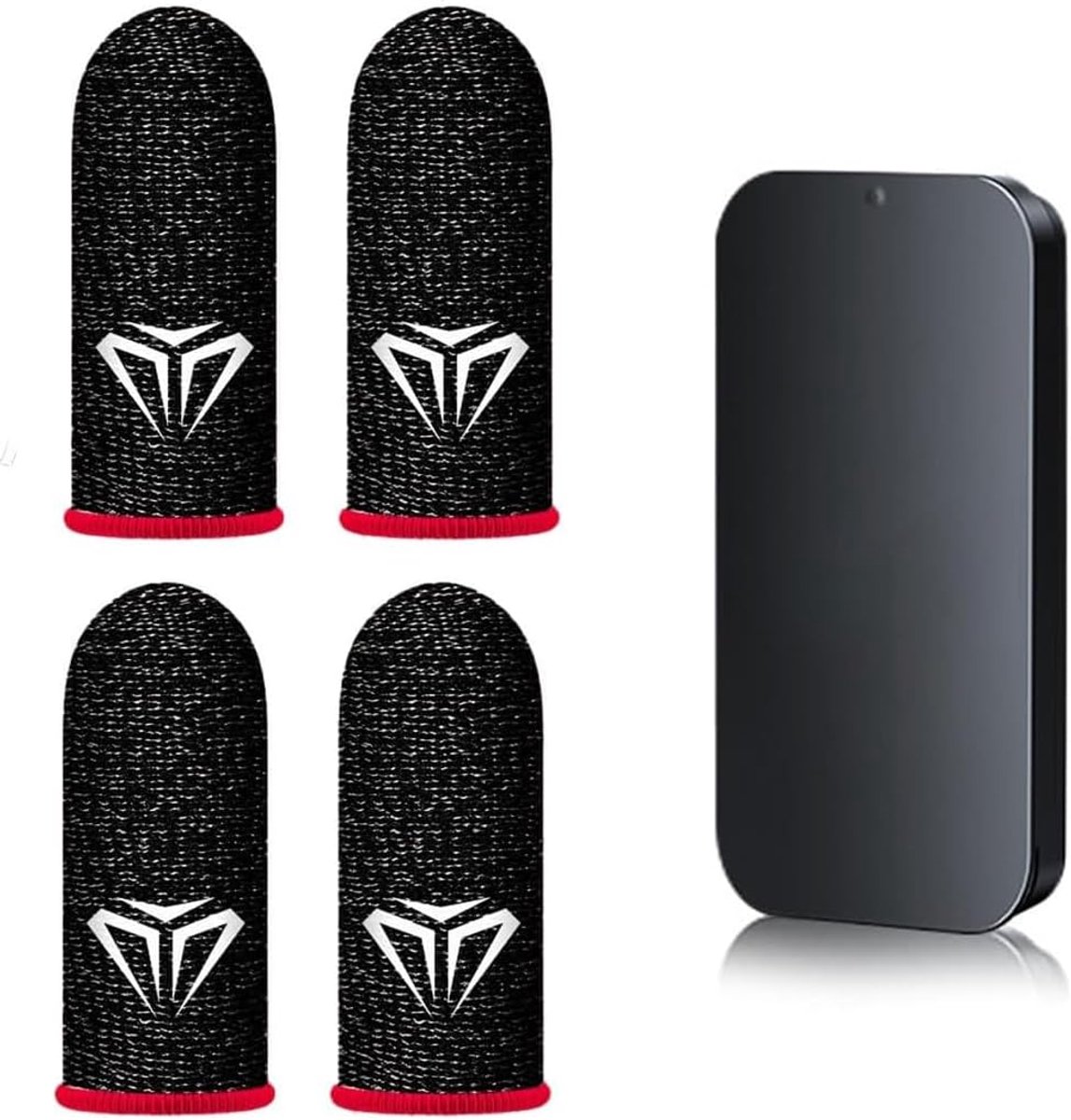 SnelShoppen - 4 Stuks Game Finger Sleeves - Ademend Touchscreen Deksels voor Duim - Professionele Game Vinger Covers met Antislip en Zweetbestendige O