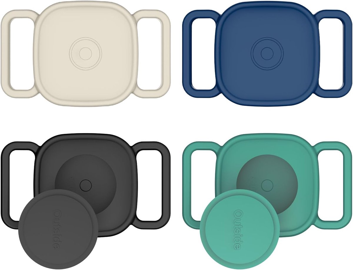 SnelShoppen - Silicone Beschermhoes voor Tile Life360 Mate 2024 - Waterdicht, Schokbestendig, Krassenbestendig, Signaal Ongehinderd - Zwart, Ivoor, Do