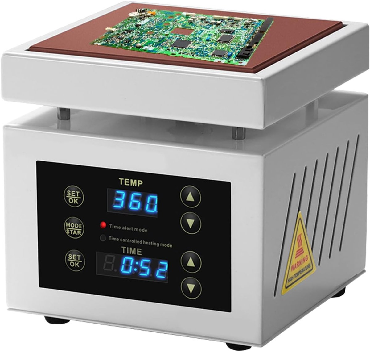 SnelShoppen - Heating Plate 350 W voor Soldering Station, 100 x 100 mm, Elektrische Verhitter voor Microcomputer, LED, Lassen, Voorverwarmen, Aluminiu