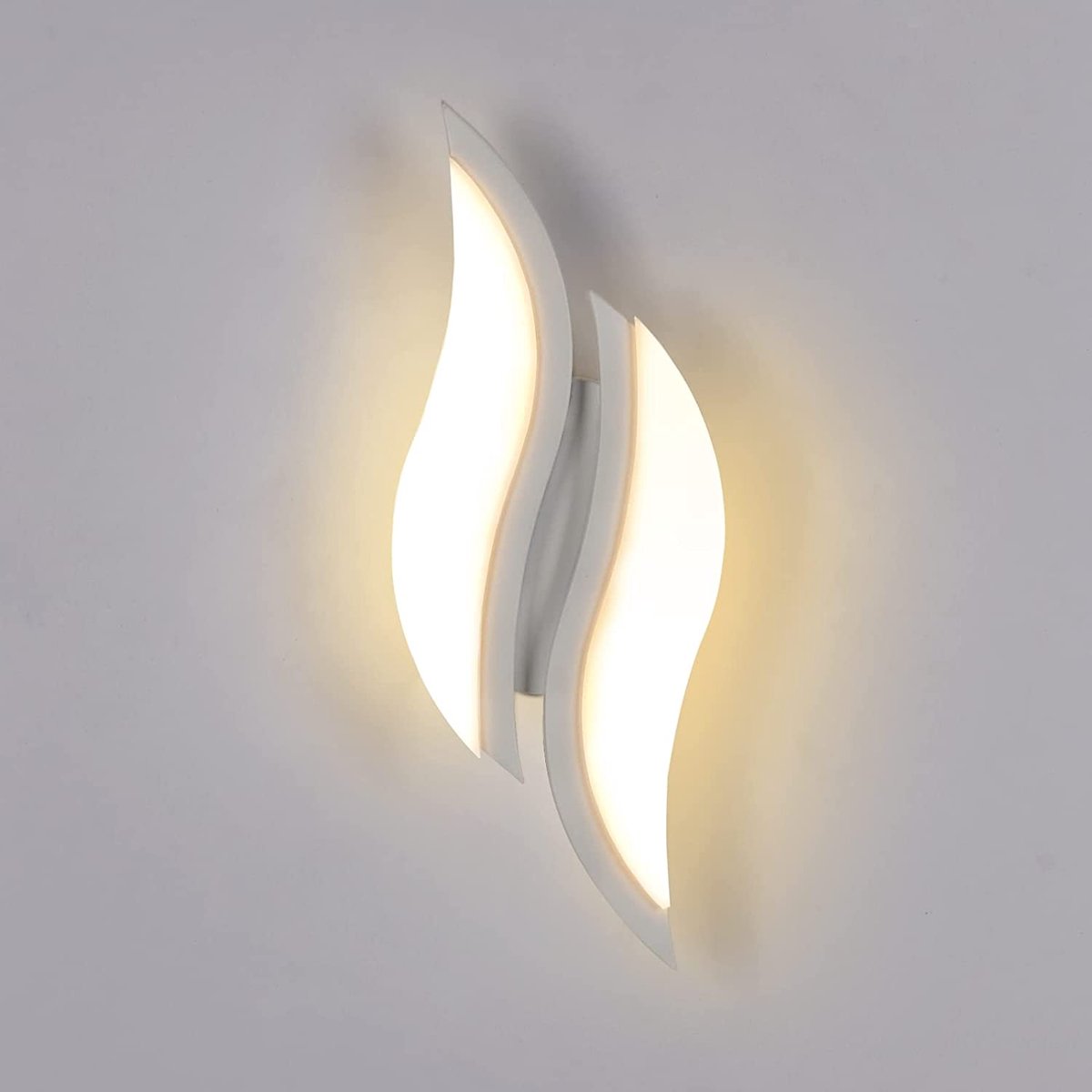 Riserva LED Wandlamp - 12W - 1350 lm - 3000K Warm Wit - Moderne Witte Wandlamp - 30 × 11,5 cm - voor Hal, Trap, Gang en Balkon