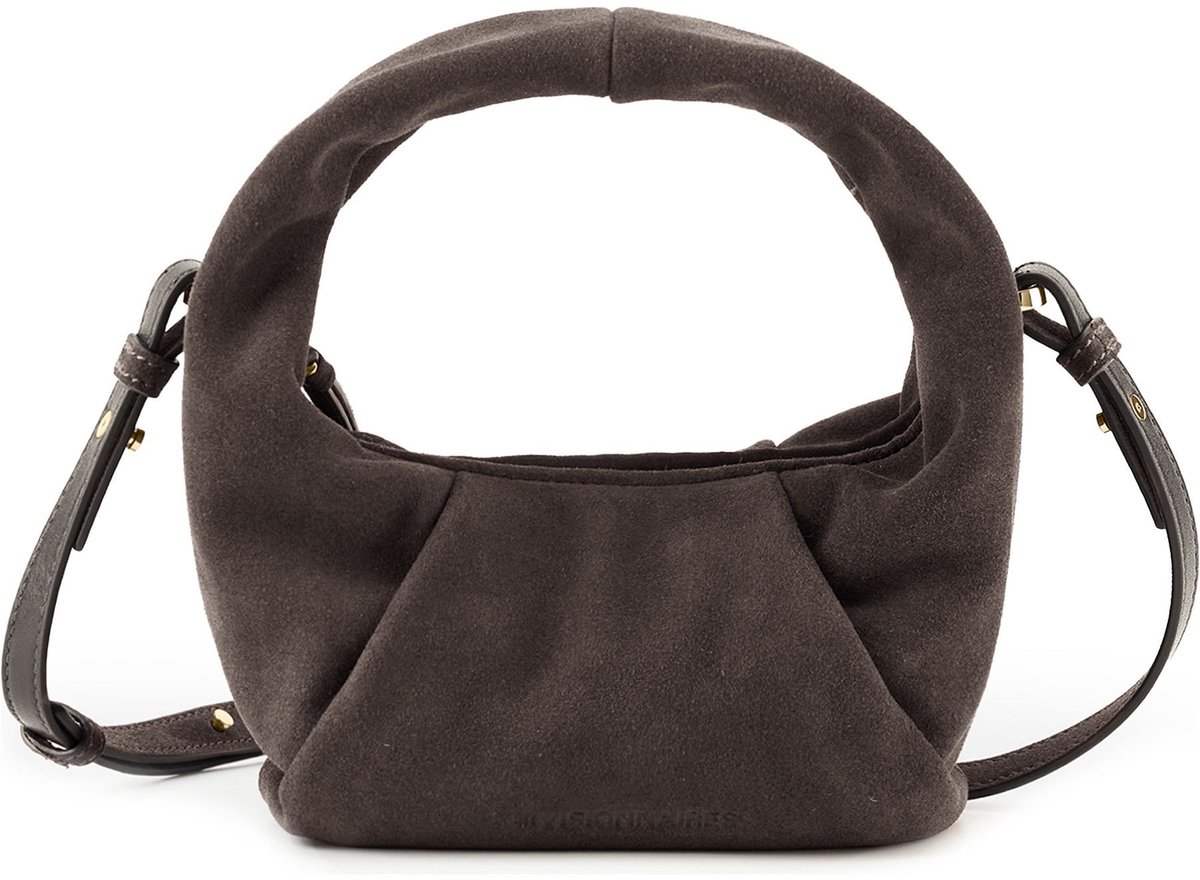 LES VISIONNAIRES Greta Mini Essential Handtas Leder 23 cm - Dames - dark brown 1
