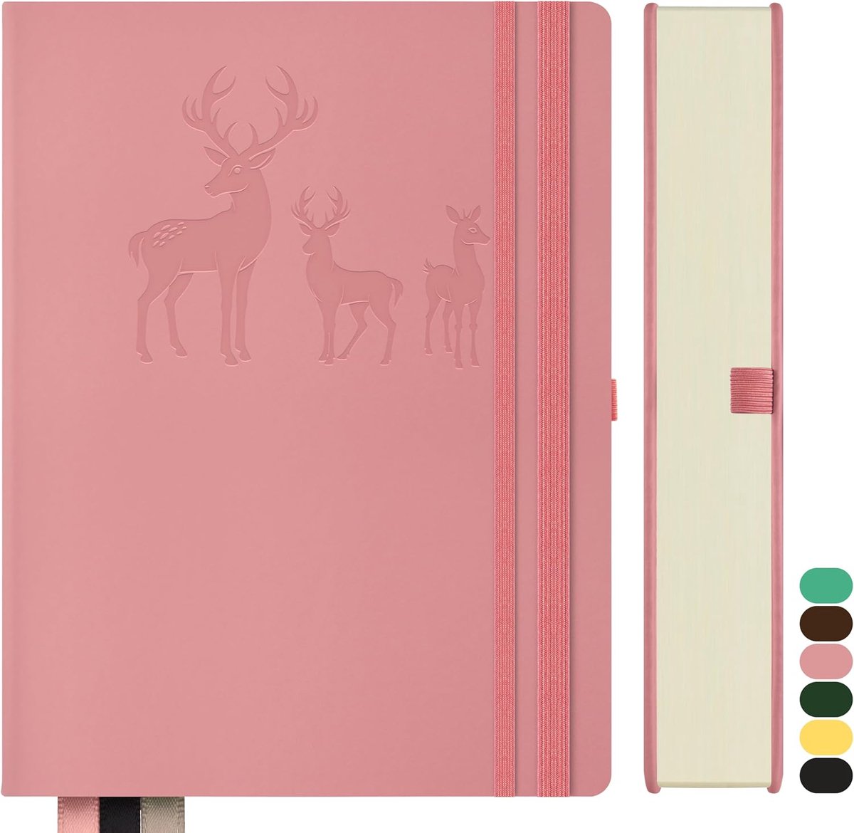 SnelShoppen - Notebook A5 Lined - Bullet Journal A5 Dikke Notitieboek - 360 Pagina's - Hardcover Leren Notitieboek - 100gsm Lined Papier - 14.5 x 21 c