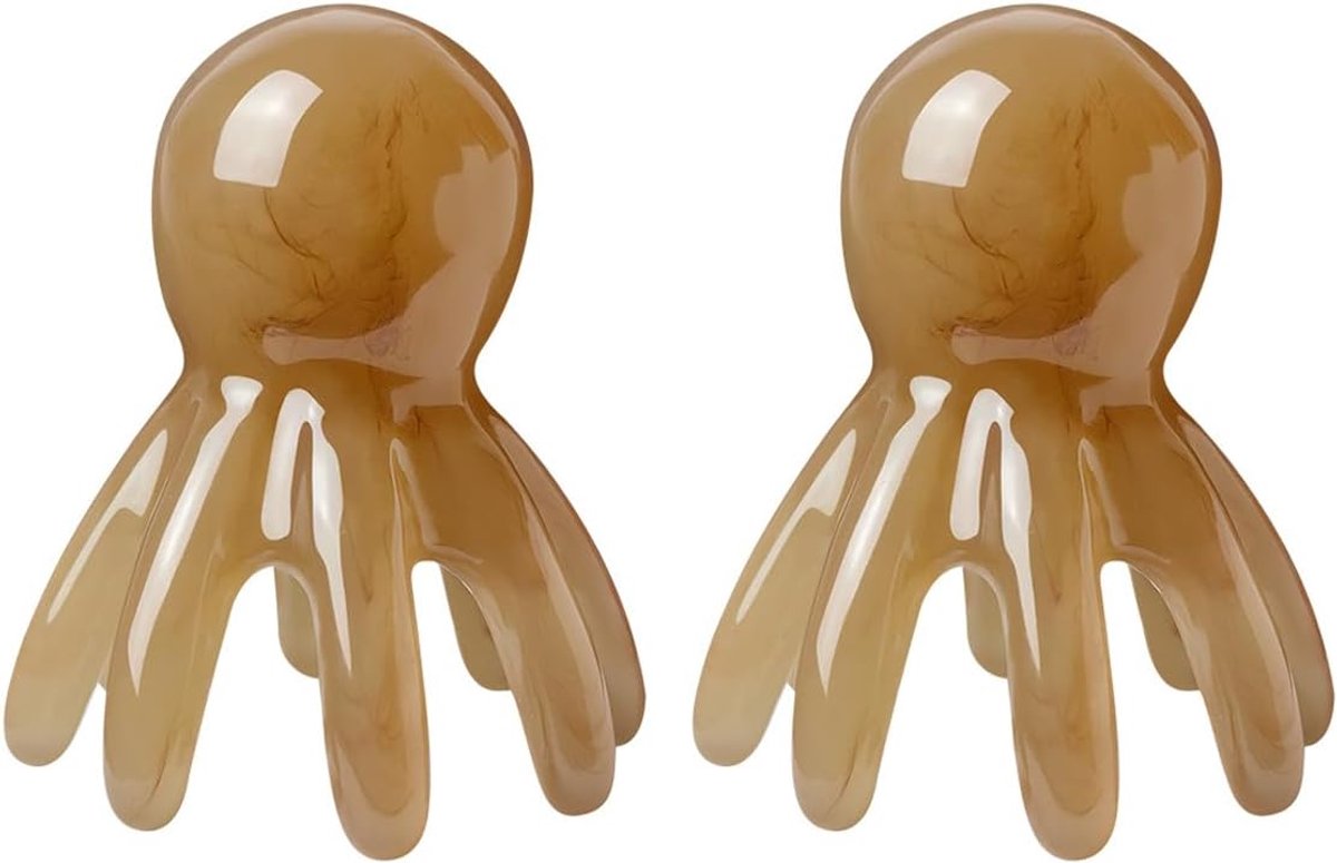 SnelShoppen - Portable Hoofd Massage Kam - 8-Puntige Hoofd Massager, Schraper voor Hoofdhuid, Duurzaam Resin, Gemakkelijk Schoon te Maken, Voor Ontspa