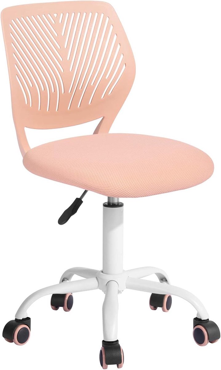 SnelShoppen - Kleurrijke Bureau Stoel, Moderne Verstelbare Design, Computerstoel, Swivel Armlos, Kinderkamer, Thuiswerk Taakstoel, 360° Draaibaar, Min