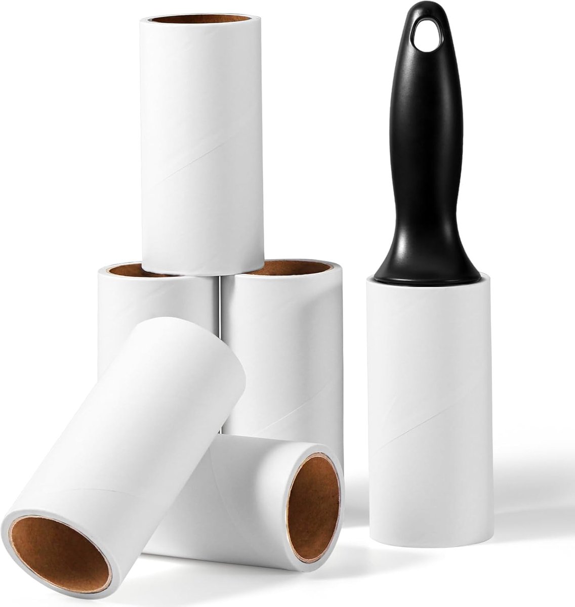 SnelShoppen - Lint Roller, Kleding Lintroller, Plakroller voor Dierenharen, 6 Rollen + 1 Handvat, 360 Vellen Super Plak Band, Haarverwijderaar voor Kl