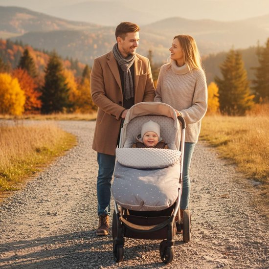 Thijox - Voetenzak Kinderwagen en Buggy voor de Winter 90x45 cm - Warme Inleg Omslagdeken Baby Accessoire Minky Oeko-Tex Certificaat Galaxy - Ideaal v — afbeelding 4