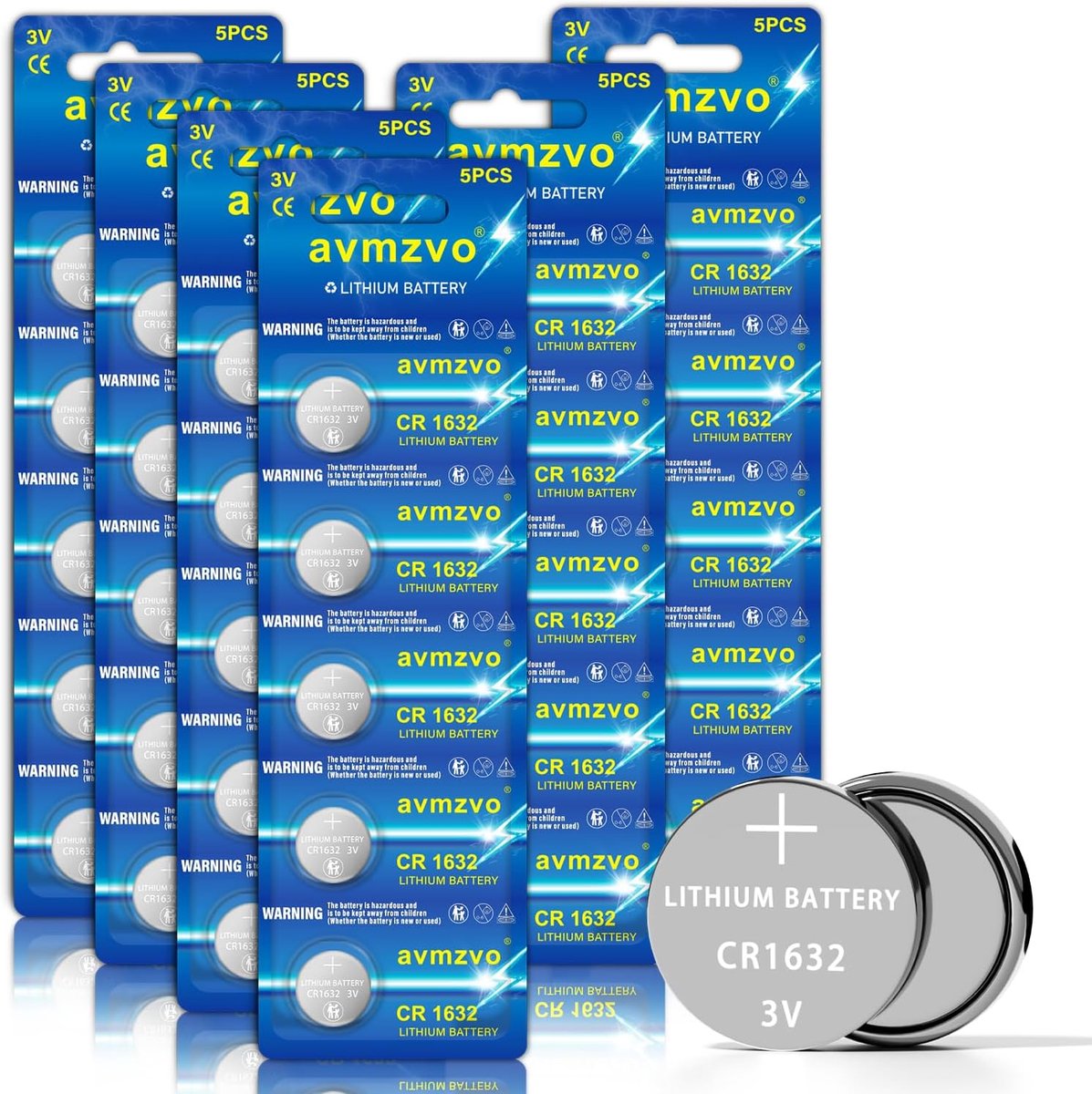 SnelShoppen - CR1632 Knopcelbatterijen 30 Stuks, Lithium 3V, Langdurige Prestaties, Kwikvrij, Ideaal voor Horloges en Kleine Elektronische Apparaten