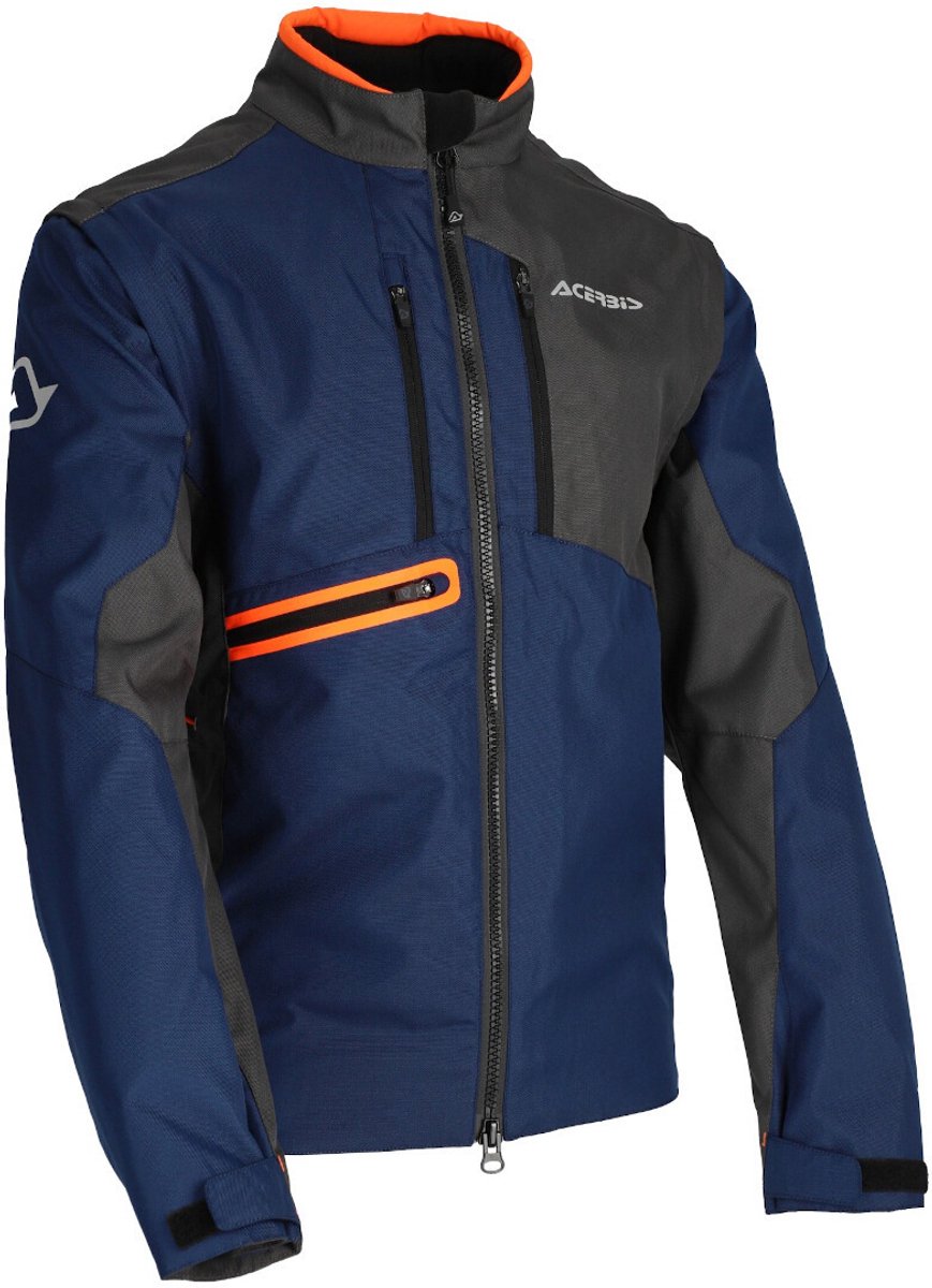 Acerbis Enduro One Blauw Grijs Textiele Motorjas - Jas
