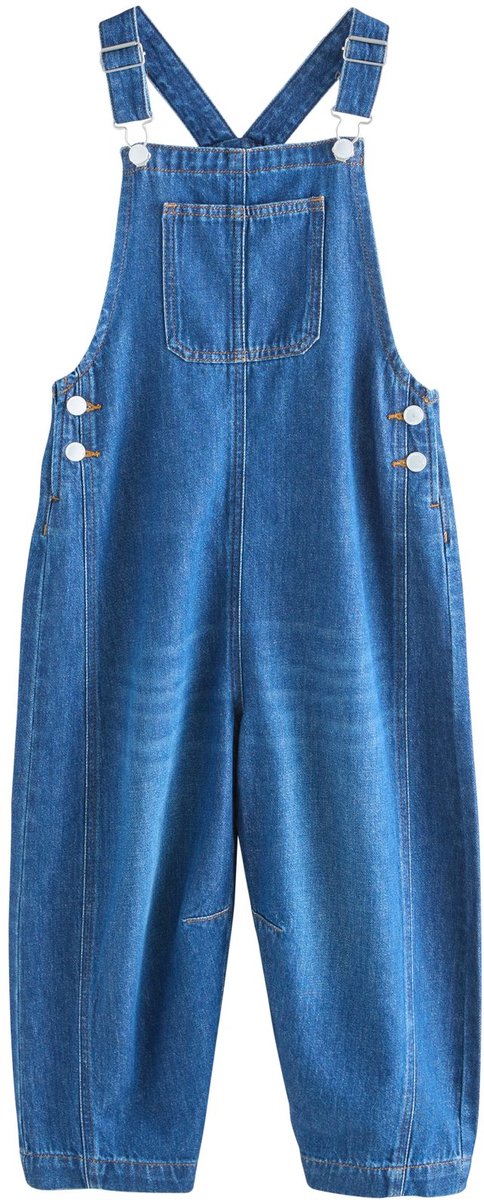 Next - Meisjes - Denim tuinbroek - Blauw
