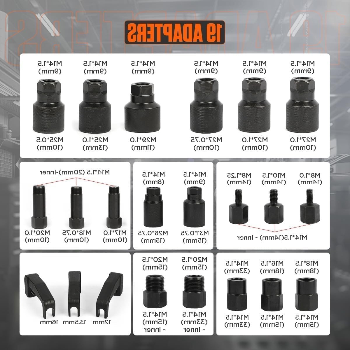 24-delige Pneumatische Injectortrekker - Inclusief 22 Adapters - Voor de meeste Dieselinjectoren