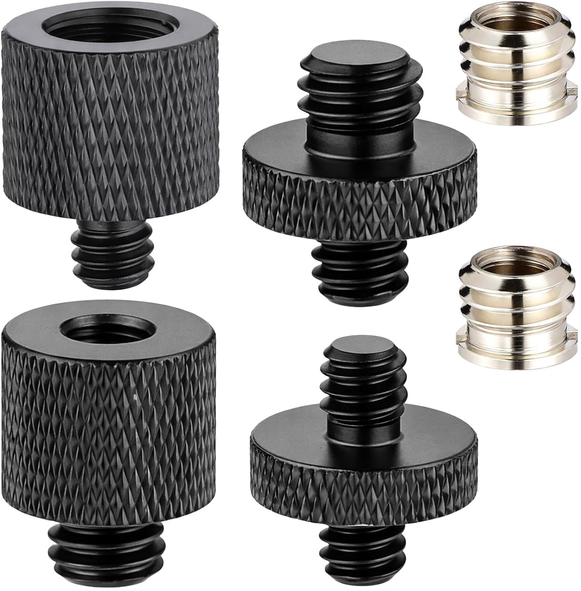 SnelShoppen - 6pcs Tripod Screw Adapter 1/4 naar 3/8 Inch Draad Adapter Aluminium Legering voor Camera Statief Microfoon Statief Lamp Statief