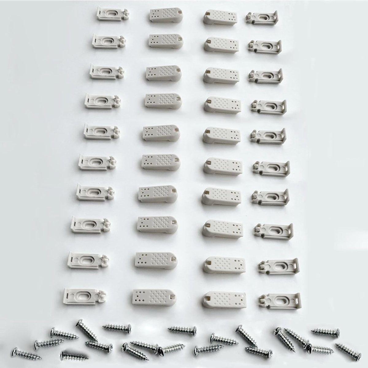 SnelShoppen - 20Kit Pack van 40 Pleated Spare Parts, Clamp Supports, Tensioners voor Plissé Gordijnen, Zelfklevende Steunen, Stick & Fix Panelen