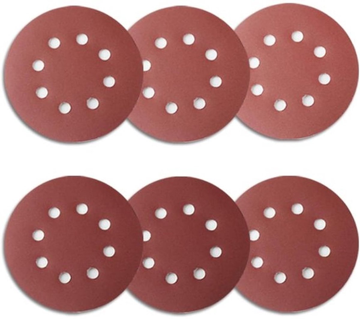 Schuurpapier set met 90 stuks 125 mm klittenband schuurschijven, 40/60/80/120/180/240 korrel, excentrische schuurmachine accessoires