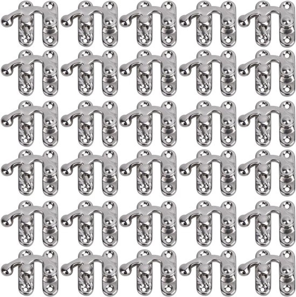 Antieke Vintage Sluitingshaak met Hasp 3,2 x 2,8 cm - Retro-stijl IJzeren Sluiting voor Sieraden en Cadeau Dozen - 30 Stuks
