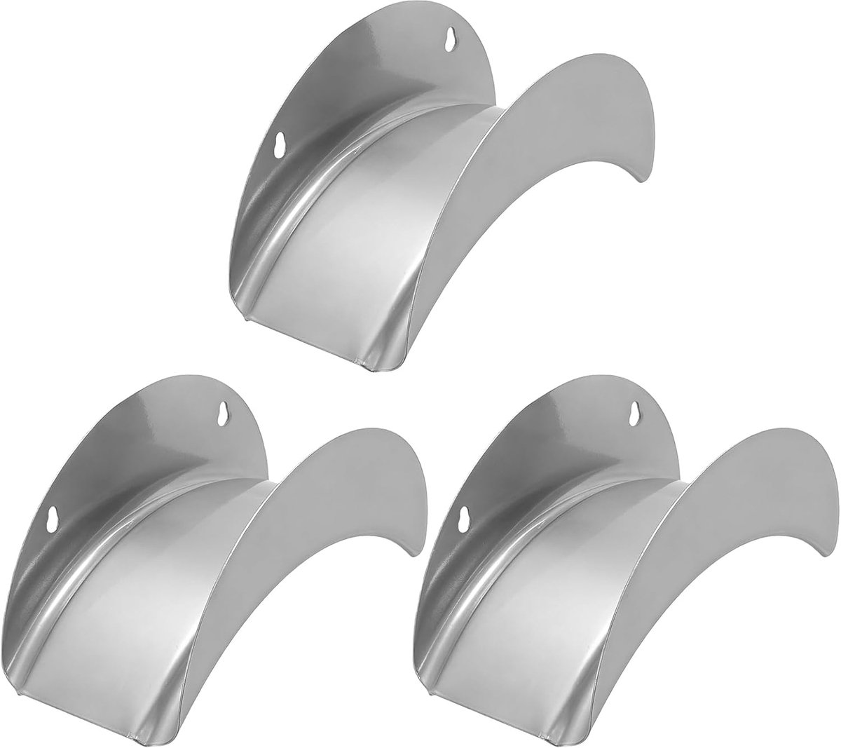 SnelShoppen - Set van 3 Wandslangenhouders - Wandhouder voor Tuinslang van Koolstofstaal - Muurbevestiging voor Tuinslang, Ideaal voor Tuin en Buiteng