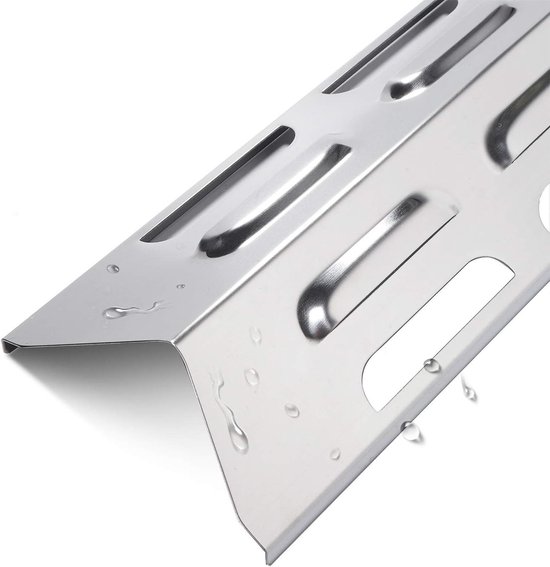 SnelShoppen - BBQ Gas Grill Onderdelen - RVS Barbecue Warmteplaten - 4 Stuks - Geschikt voor Diverse Grill Modellen - 41cm x 10cm van snelshoppen — afbeelding 2
