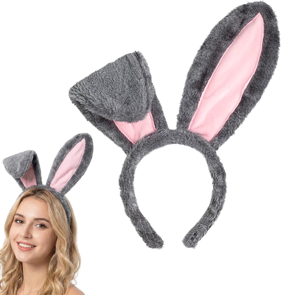Schattige Roze Hare Ears Haarband voor Carnaval, Pasen, Feestjes, Bruiloften en Cosplay voor Kinderen en Dames