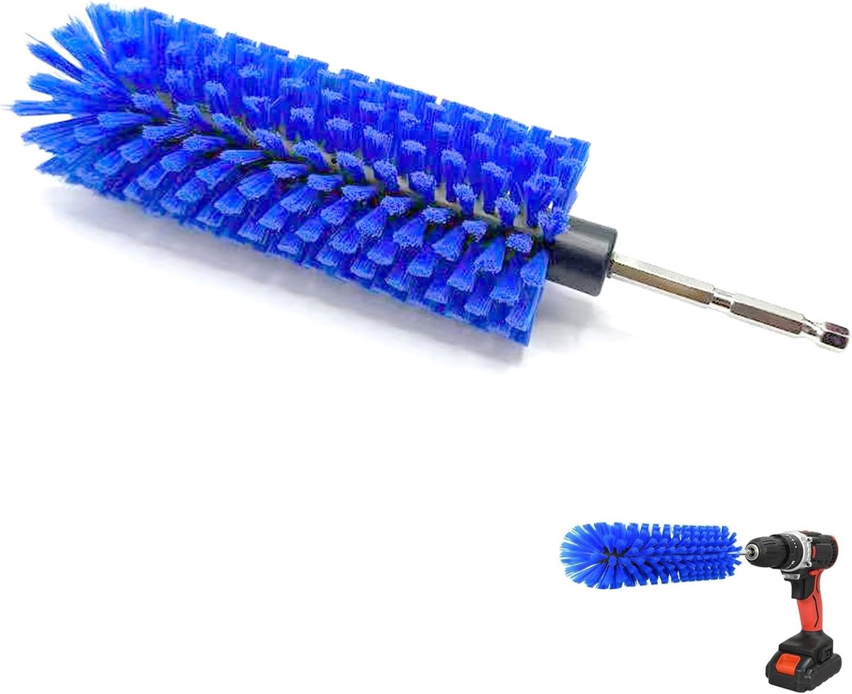 SnelShoppen - Rim Brush voor Auto, Motor, Fiets - Vervangbare Borstelkop, Ergonomische Handgreep, Chemisch Bestendig, Perfect voor Aluminium en Stalen