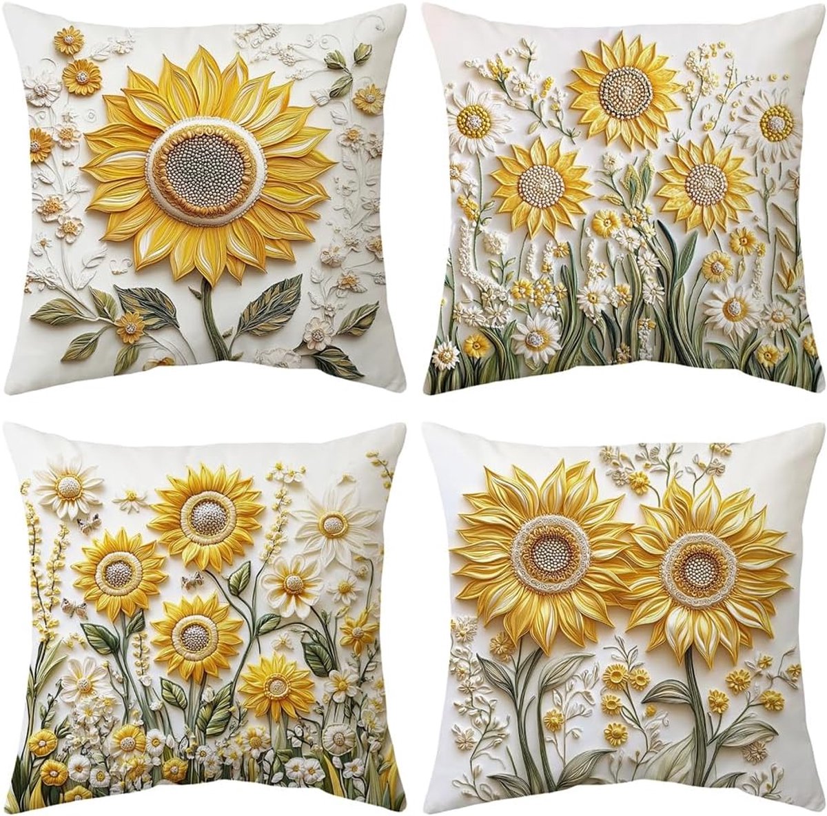 SnelShoppen - Set van 4 Velvet Kussenhoezen 45 x 45 cm - Zachte Sofa Kussenhoezen voor Woonkamer, Slaapkamer, Auto - Luxe Kleurige Pillow Covers