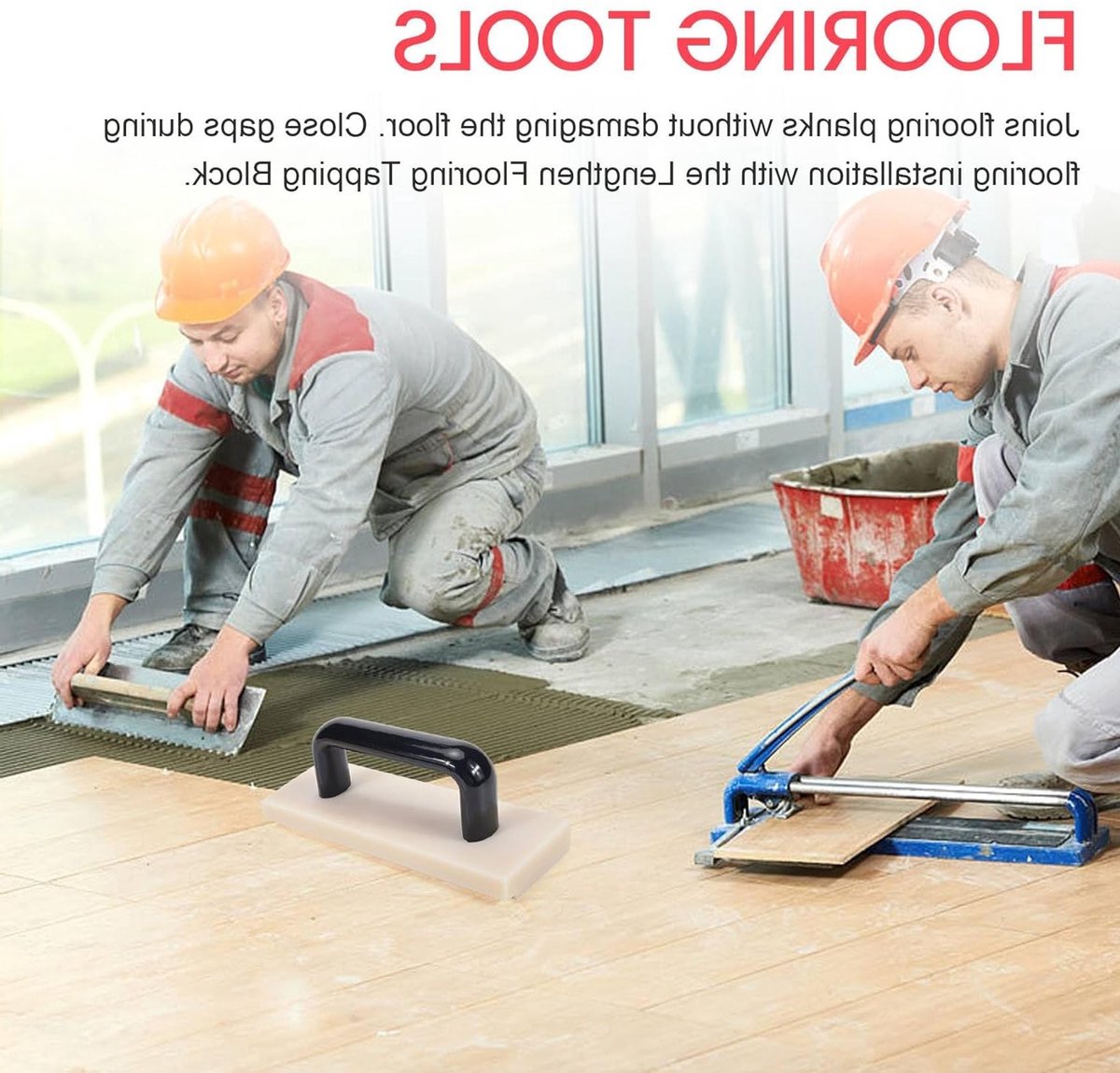 Professionele Nylon Beater met Handvat 200mm voor Laminaatvloeren en Houten Vloerinstallat