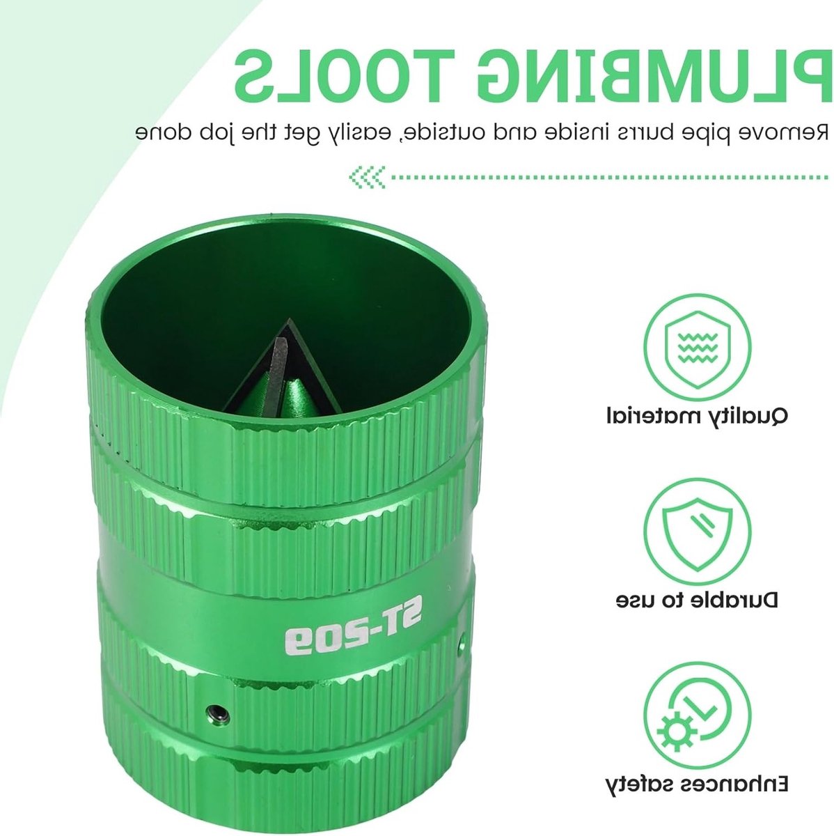 Deburr Tool voor het Reinigen van Koper en PVC Buizen, Perfect voor Tubing en Pijp Reamer, Efficiënt en Handzaam
