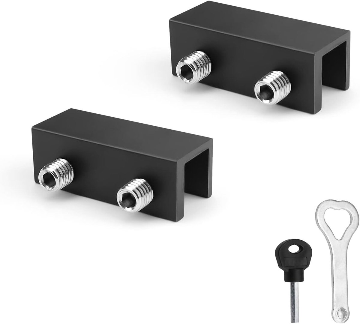 Schuifraamslot met sleutel - Raamslot stopper - Kindveilige ramen - Eenvoudige installatie - 2 stuks - Zwart