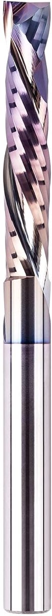 SnelShoppen - Spiral Milling Cutter 8mm Shank Compression 45mm Cutting Length Extra Long CNC Milling Cutter voor Router Houtbewerking
