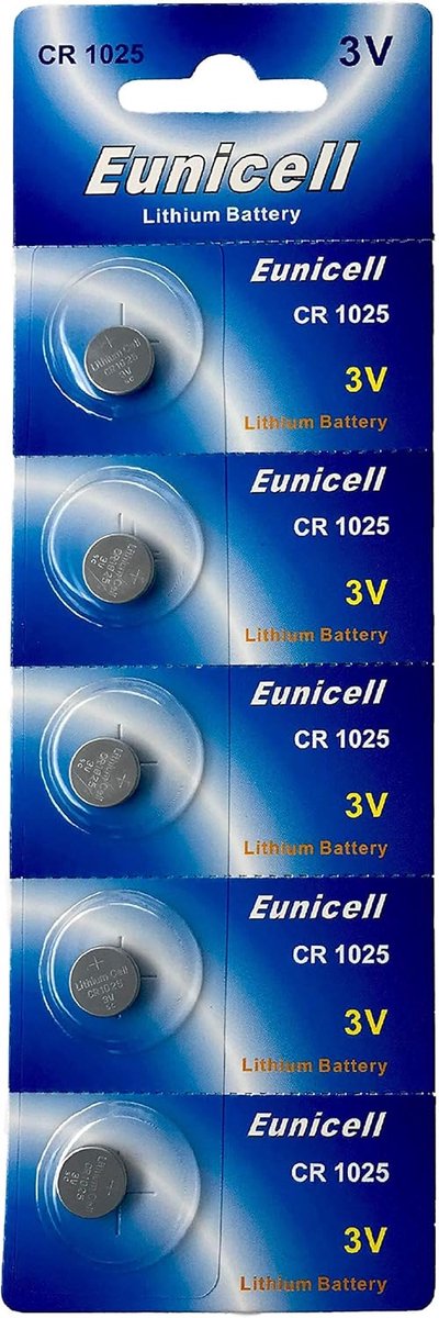 SnelShoppen - 5 Stuks CR1025 DL1025 BR1025 3V Lithium Knopcell Batterijen - Duurzaam voor Horloges, Autosleutels, Afstandsbedieningen en Meer
