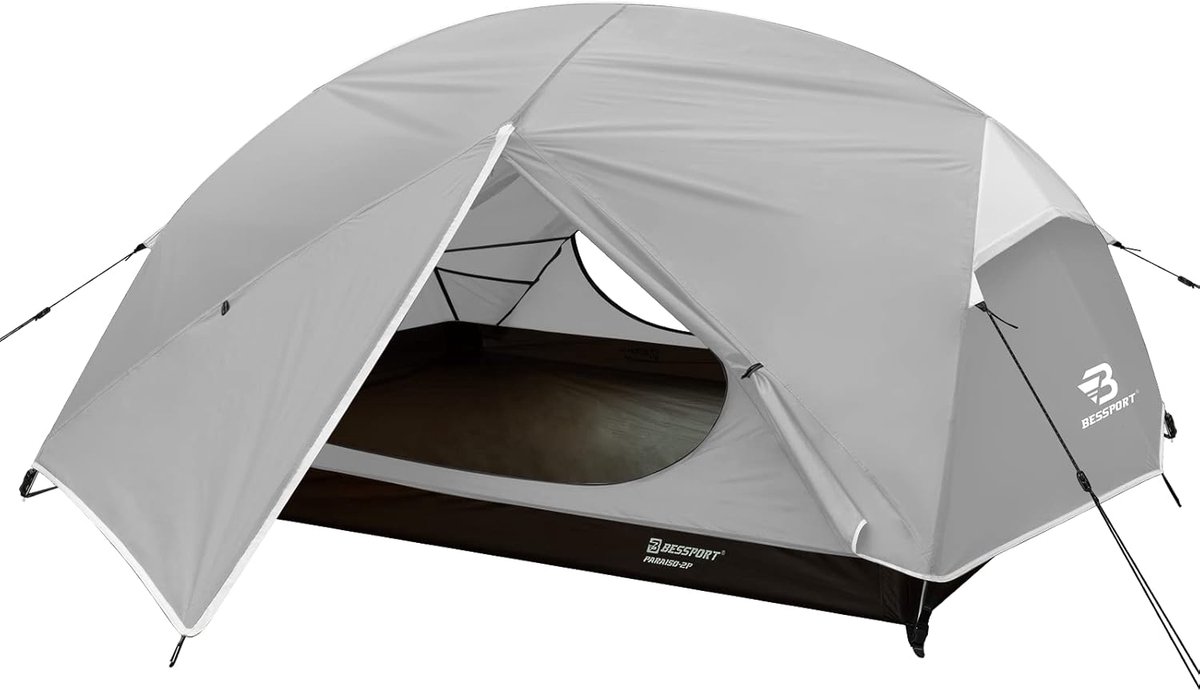 SnelShoppen - Bessport Tent Tarpaulin Waterproof 210D Camping Tarp Oxford Cloth Grondzeil met Draagtas voor 1-4 Personen Hiking Camping Picknick Reize