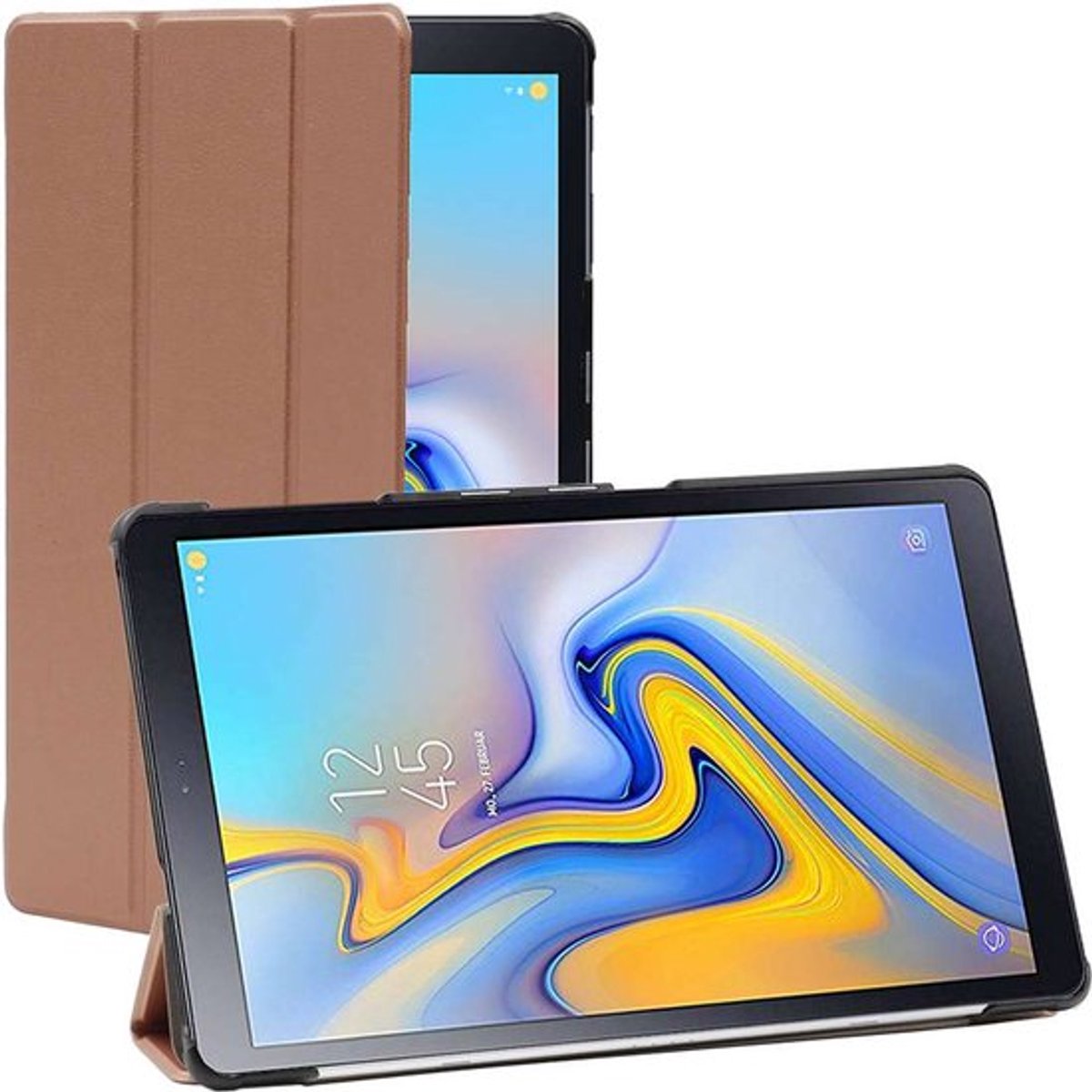 ebestStar - Hoes geschikt voor Samsung Galaxy Tab A 10.5 (2018) T590 T595, Slanke Design PU Lederen Etui, Automatische Slaap/Wake, SmartCase hoesje, Rosegoud