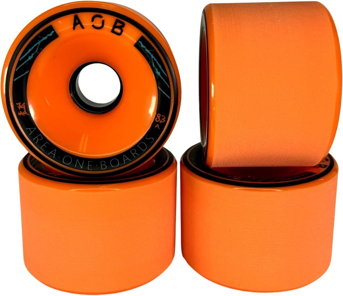 SnelShoppen - Premium Longboard/Cruiser Wielen Set 4 Stuks 74x52mm 83A Oranje - Perfect voor Soepele Ritervaring