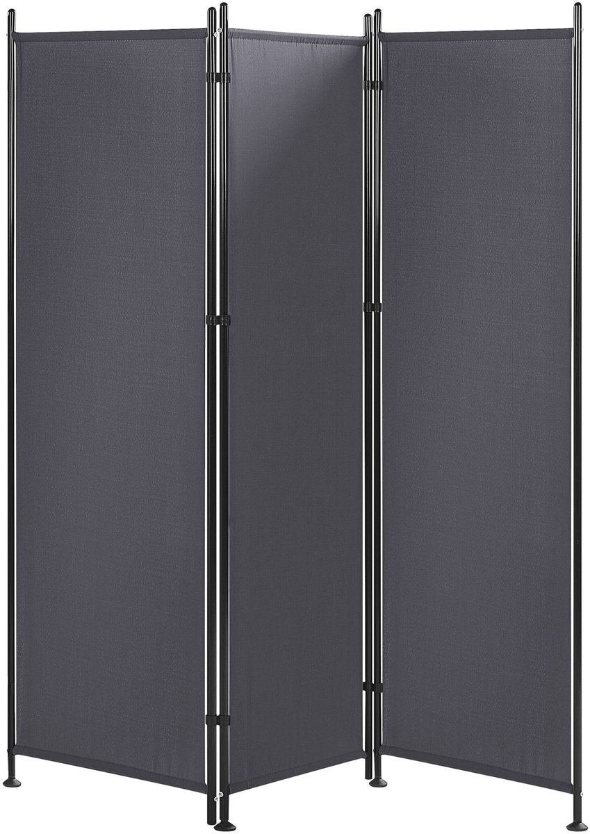NARNI - Kamerscherm - Donkergrijs - 160 x 170 cm - Polyester