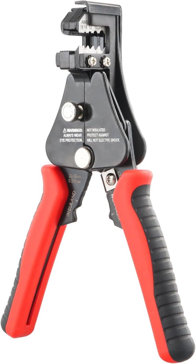 SnelShoppen - Automatische Striptang, Kabelstripper 8-18 AWG, 3-in-1 Knip- en Strip Tang voor Elektrische Kabels van 0.5 - 6 mm², Ergonomisch, Duurzaa