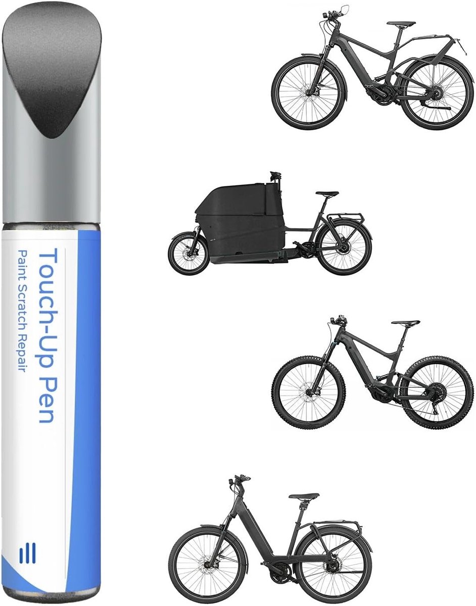 SnelShoppen - Urban Grey Metallic Fietsverf - Side Paint voor Riese & Müller - Hoogdekkende Lakpen voor Metaal en Kunststof - Sneldrogend en Gebruiksv