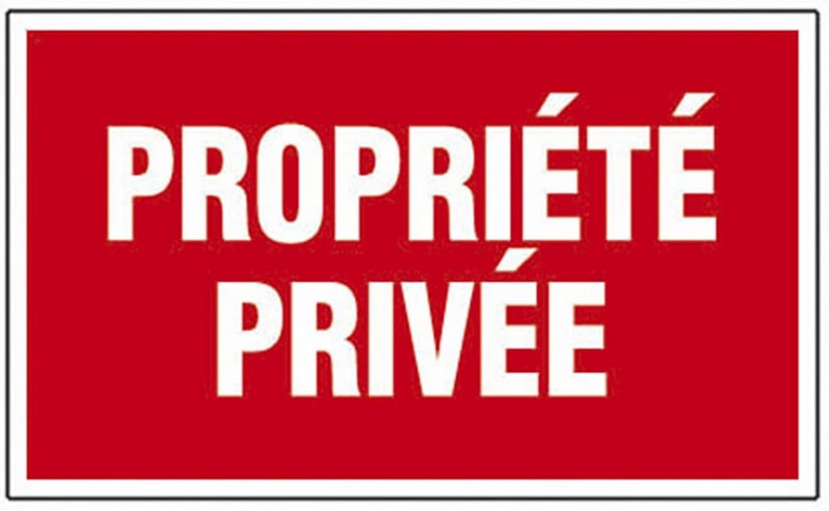 SnelShoppen - Schild Private Plot Rigid 330 x 200 mm - UV-Stabiel, Duurzaam, Ideaal voor Tuin en Vastgoed