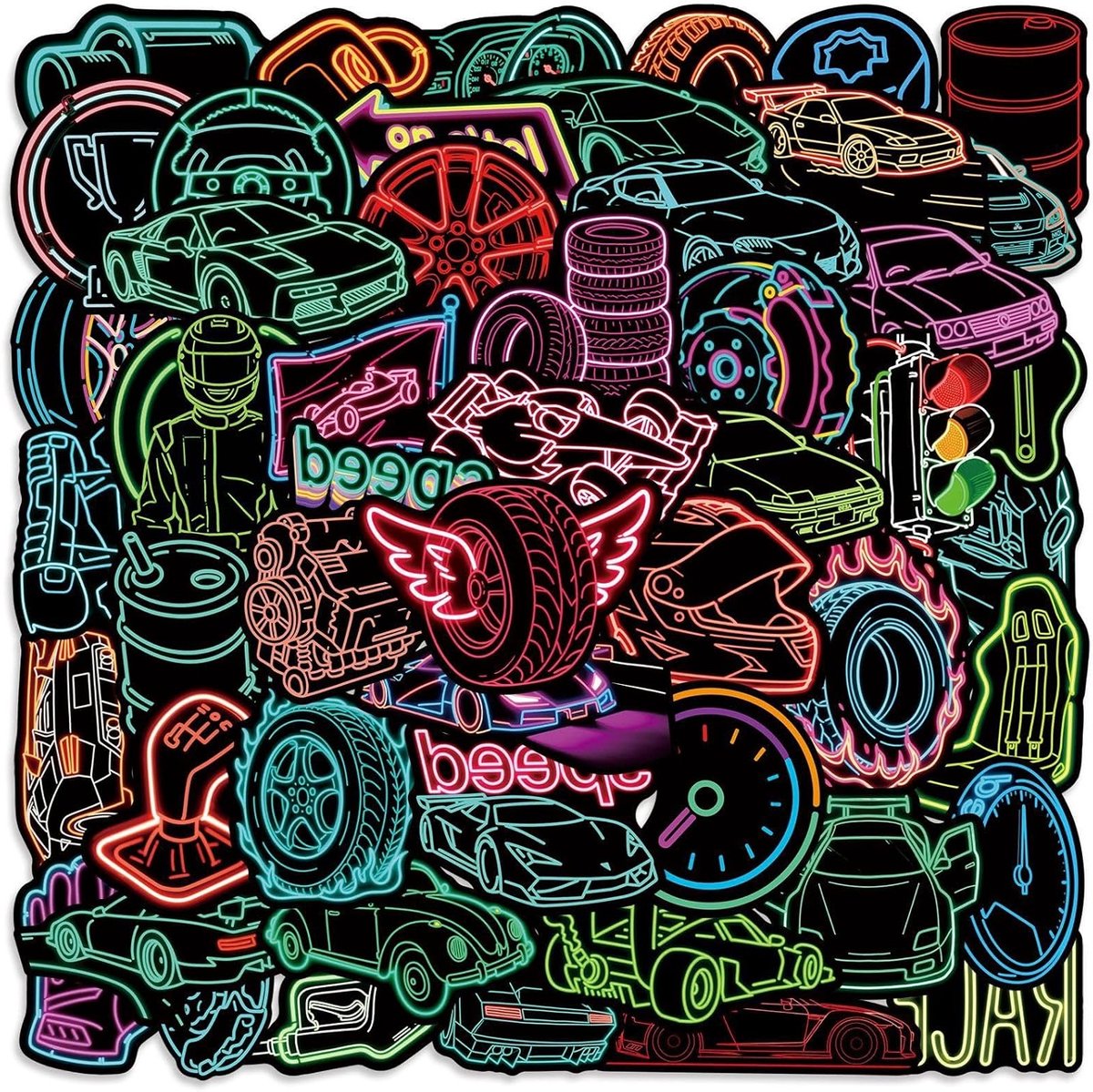 50 Stuks Waterdichte Graffiti Stickers voor Skateboards, Fietsen, Koffers en Laptops - Perfect voor Kinderen en Tieners