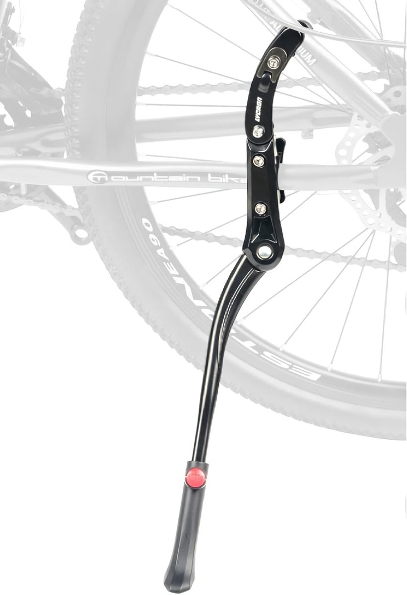 SnelShoppen - Fietsstandaard Aluminium Legering Verstelbaar Universeel met Antislip Rubber Voet voor Mountainbikes, Racefietsen en Vouwfietsen, Wielma
