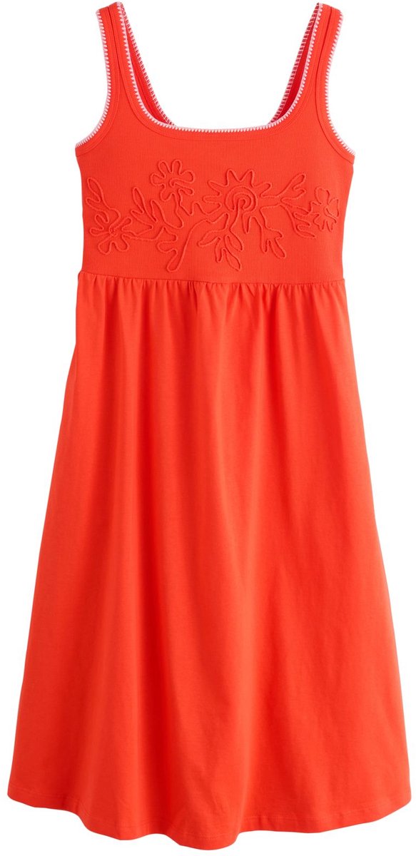 Next - Dames - Jersey midi-zomerjurk - Rood